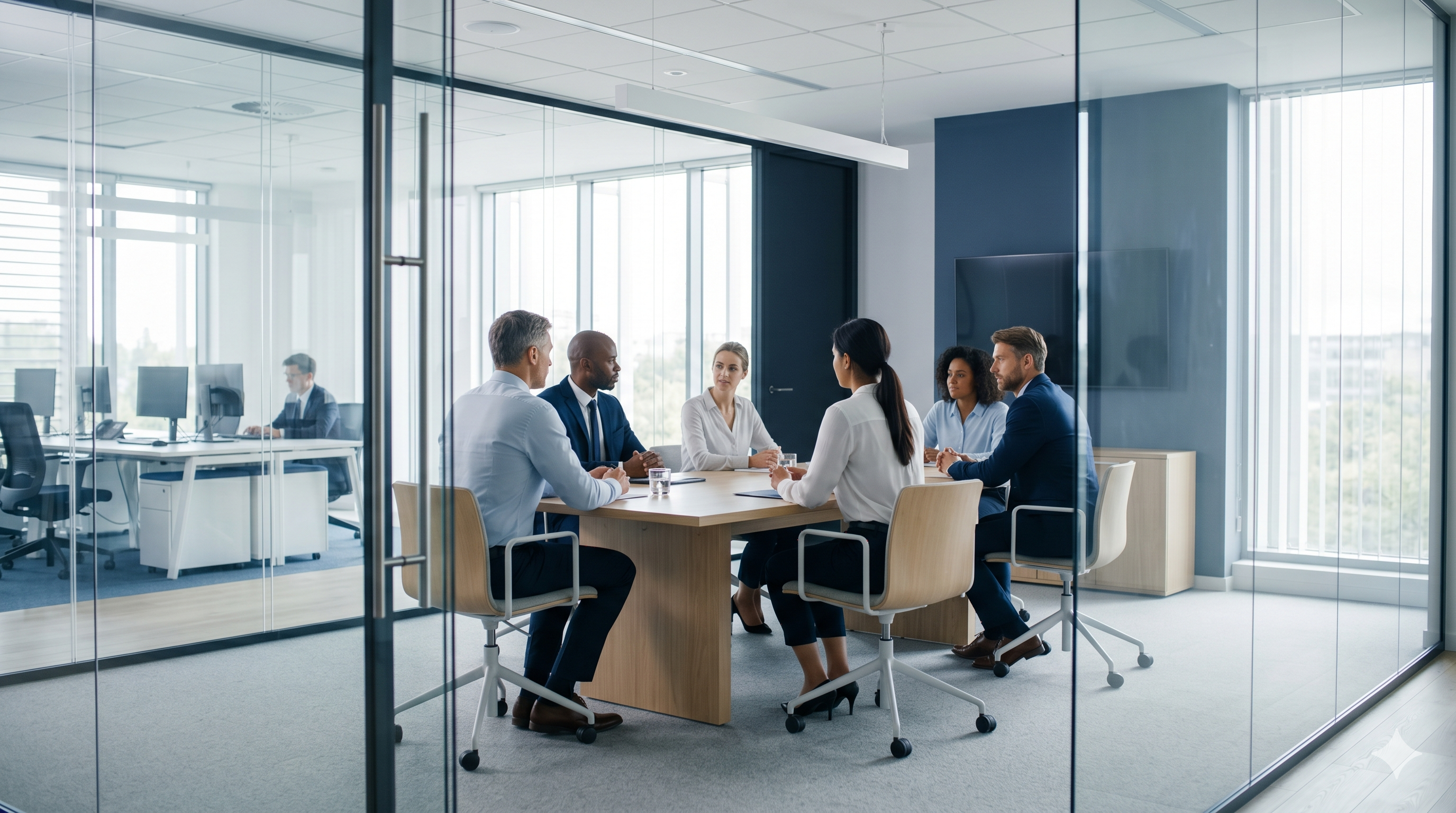 Professional office meeting